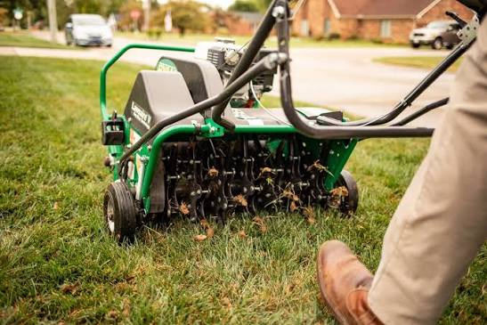 Lawn aeration and overseeding in Warrenton VA